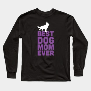 Best German Shepherd Dog Mom Ever - Purple Dog Lover Gift Long Sleeve T-Shirt